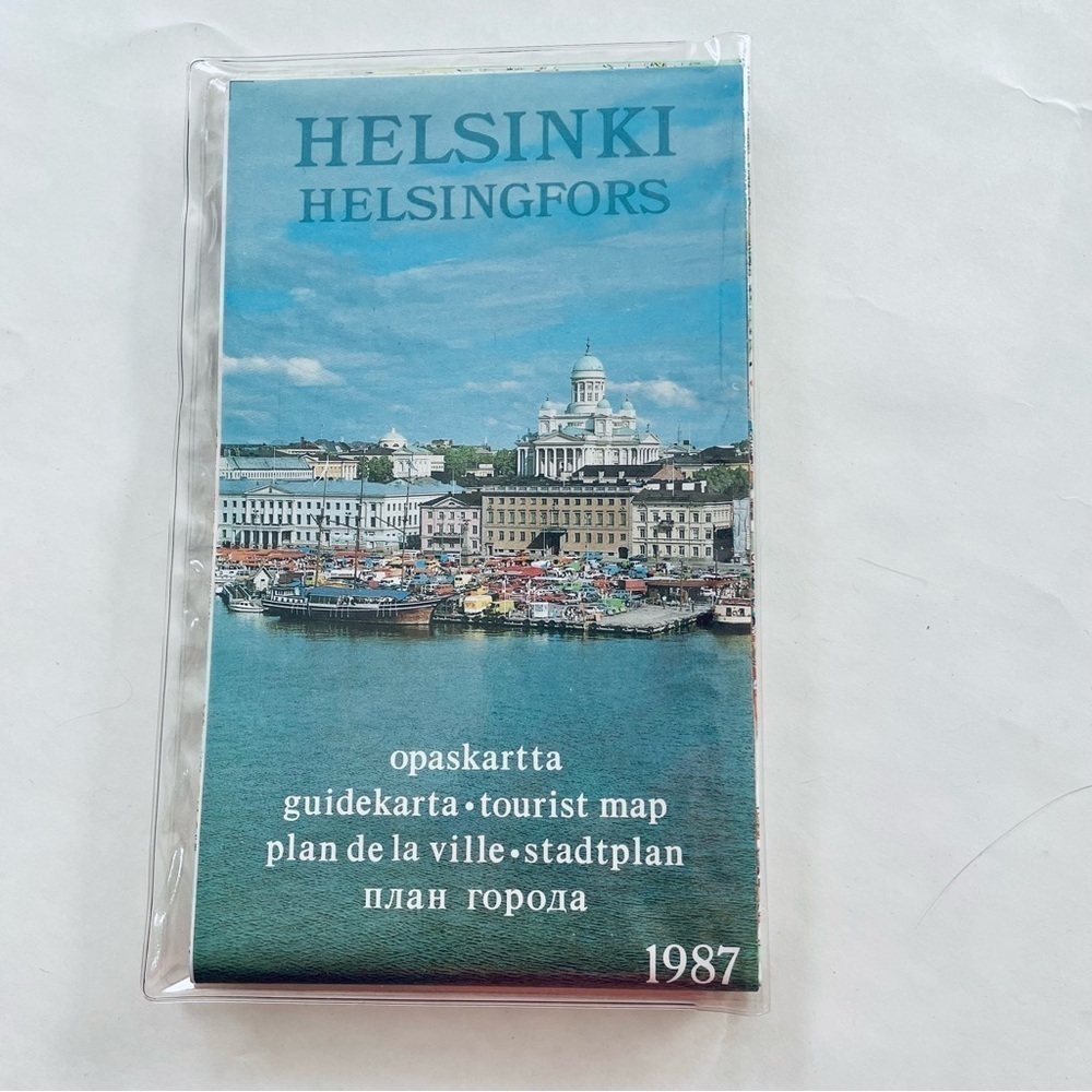 Vintage Helsinki Tourist Map 1987